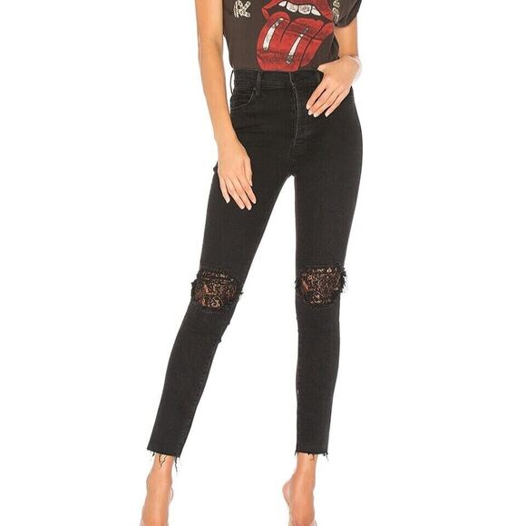 MOTHER denim Super Stunner Jeans Ankle Fray in Baa Baa Black Sheep sz 27 - Picture 3 of 13